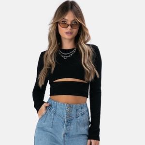 Adika black cut out shirt